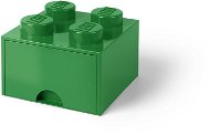 LEGO úložný box 4 s šuplíkem - tmavě zelená - Úložný box