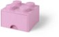LEGO Úložný box 4 s šuplíkem - světle růžová - Úložný box