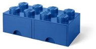 LEGO úložný box 8 s šuplíky - modrá - Úložný box
