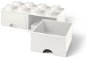 Úložný box LEGO Úložný box 8 s šuplíky - bílá - Úložný box