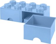 LEGO Storage Box 8 with Drawers - Light Blue - Storage Box