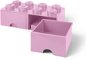 Storage Box LEGO Storage Box 8 with Drawers - Light Pink - Úložný box