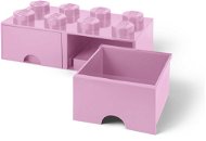 LEGO Úložný box 8 s šuplíky - světle růžová - Úložný box