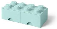LEGO Storage Box 8 with Drawers - Aqua - Storage Box