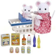 Sylvanian Families Mummy mouse with shopping cart and mouse - Figures