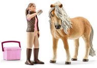 Schleich 41431 Horse Club - Pferdepflegerin mit Island Pony Stute - Figuren