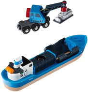 Brio World 33534 Frachtschiff und Kran - Modellbahn-Zubehör