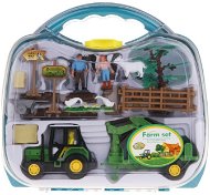 Farm-Set im Koffer, Traktor mit Ladearm - Spielset