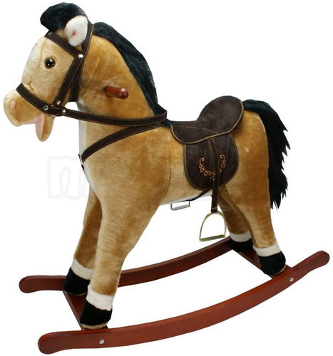 Baby rocking horse with brown mane