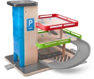 Woody Garázs lifttel és tartozékokkal - fa/műanyag - Játék garázs
