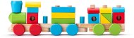 Woody Dřevěný skládací nákladní vlak - dva vagony - Vláček
