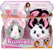 Bunnies Plush Rabbits with Magnets - Set of 2, Grey and White + Black and White - Soft Toy