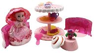 Meglepetés Sütibaba - rózsaszín tortaszett - Játékbaba