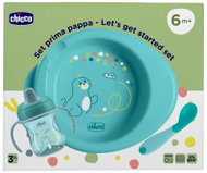 Chicco Set prima pappa 6m+ thermal plate, training cup and spoon blue - Children's Dining Set