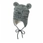 Sterntaler pletená UNI, šedá, zavazovací, méďa, ouška 4701961, 14129x1053446037 - Children's Hat