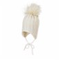 Sterntaler pletená, copánkový vzor, kožešinová bambule, krémová 4701946, 12768x1048153944 - Children's Hat