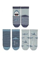 Sterntaler, chlapčenské 3 páry modré, žraloci 8322223, 18 - Ponožky