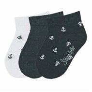 Sterntaler členkové detské modré, kotvičky 3 páry 8512021, 18 - Ponožky