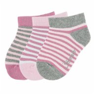 Sterntaler členkové detské ružové s prúžky 3 páry 8512020, 18 - Ponožky