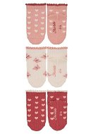 Sterntaler členkové detské, srdiečka, motýliky, ružové, krémové, červené 8512222, 18 - Ponožky