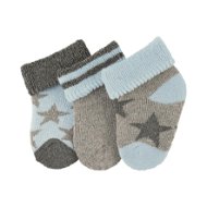 Sterntaler novorodenecké 3 páry hviezdy, sivé 8201911, 0 - Ponožky
