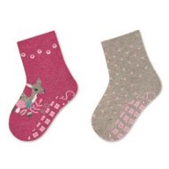 Sterntaler anti-slip ABS 2 pairs deer, dark pink 8102123, 18 - Socks