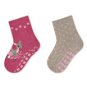 Sterntaler anti-slip ABS 2 pairs deer, dark pink 8102123, 18 - Socks