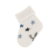 Sterntaler with cuff, stars, cream 8301900, 14 - Socks