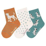 Sterntaler winter 3 pairs, girls, dalmatian, cream 8422126, 18 - Socks