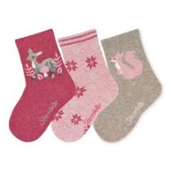 Sterntaler winter 3 pairs, girls, pink deer 8422124, 18 - Socks