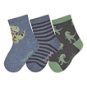 Sterntaler zimné 3 páry, chlapčenské, dinosaury, modré 8422120, 18 - Ponožky