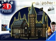 3D puzzle Harry Potter: Rokfortský hrad – Veľká sieň (Nočná edícia) 540 dielikov - 3D puzzle