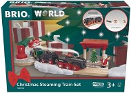 Weihnachts-Eisenbahnset mit batteriebetriebener Dampflokomotive - Spielset