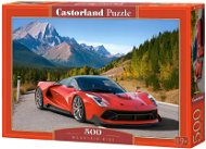 CASTORLAND Puzzle Červené auto v horách 500 dílků - Jigsaw