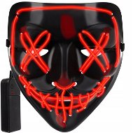 Malatec Děsivá svítící maska černo červená - Costume Accessory