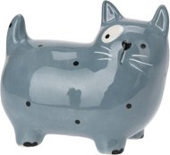 H&L Keramická pokladnička Kočka modrošedá - Piggy Bank