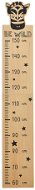 Detský meter na stenu H&L Drevený meter Zebra na stenu 119 × 19,5 cm prírodný - Metr do dětského pokoje