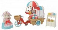Sylvanian Family Popcorn mobile shop with sheep - Figure and Accessory Set