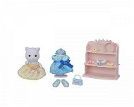 Sylvanian Family Princess Dress and Ornaments with Kitten - Figure and Accessory Set