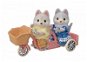 Sylvanian Family Tandem bike for Husky siblings - Figure and Accessory Set