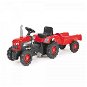 Dolu Šliapací traktor s vlečkou, červený - Šliapací traktor