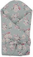EKO Bamboo wrap with print and coconut removable insert Mint Garden 75x75cm - Swaddle Blanket