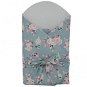EKO Cotton wrap with print and coconut removable insert Mint Garden 75x75cm - Swaddle Blanket