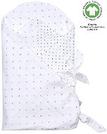 MOTHERHOOD Cotton wrap BIO Grey and black polka dots 85x85 cm - Swaddle Blanket