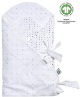 MOTHERHOOD Cotton wrap BIO Pink and black polka dots 85x85 cm - Swaddle Blanket