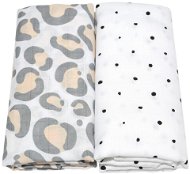 MOTHERHOOD Premium Muslin Cloth Diapers 2pcs Salmon Ocelot 100x120 cm - Cloth Nappies