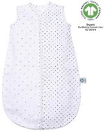 MOTHERHOOD Sleeping bag muslin BIO Grey and black polka dots 0-6 m 0,5 tog - Children's Sleeping Bag