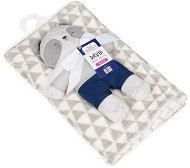 BABYMATEX Blanket with toy Panda Grey 75 x 100 cm - Blanket