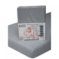EKO Waterproof sheet with rubber jersey grey 120x60 cm - Cot sheet