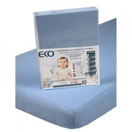 EKO Sheet with rubber jersey blue 120x60 cm - Cot sheet